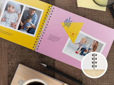 Фотокнига на пружине в мягкой обложке